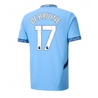 Camisa de Futebol Manchester City Kevin De Bruyne #17 Equipamento Principal 2024-25 Manga Curta